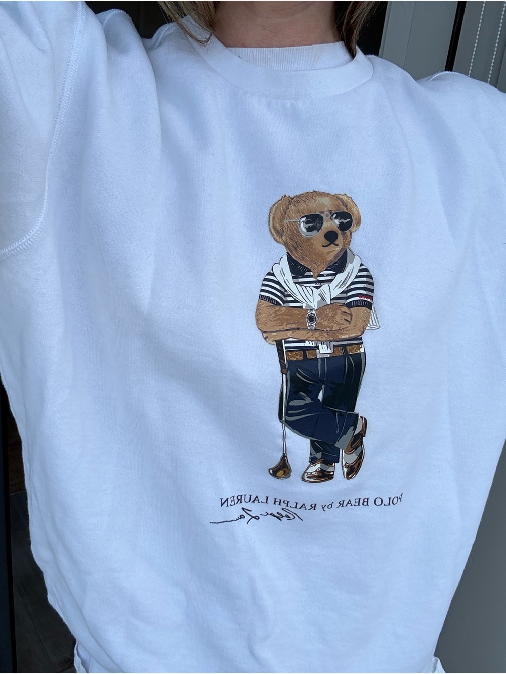 Ralph Lauren Polo Golf White Crewneck Sweatshirt